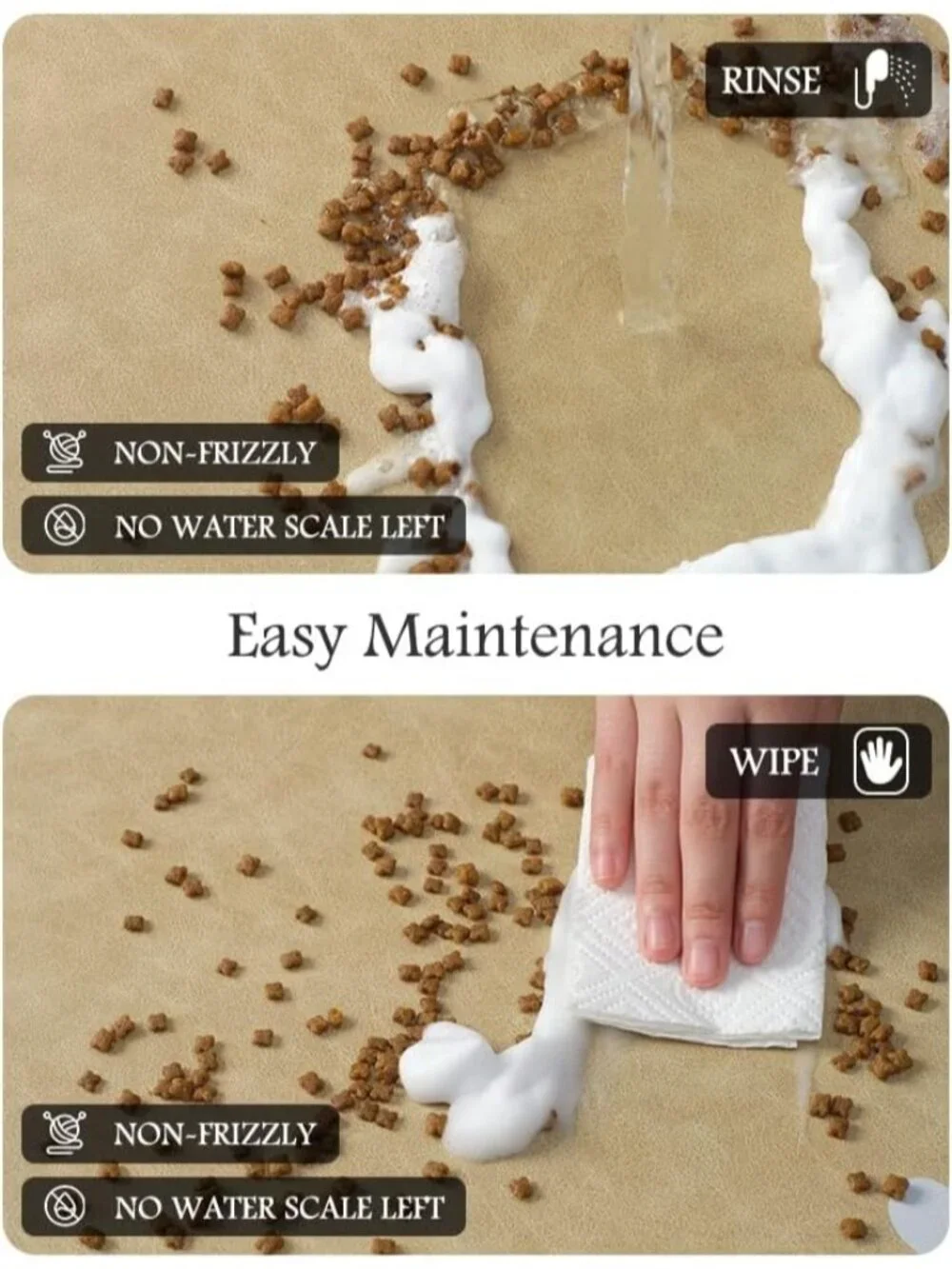 New Pet Feeding Mat Absorbent Dog Mat for Food & Water Bowl No Stains Quick Dry